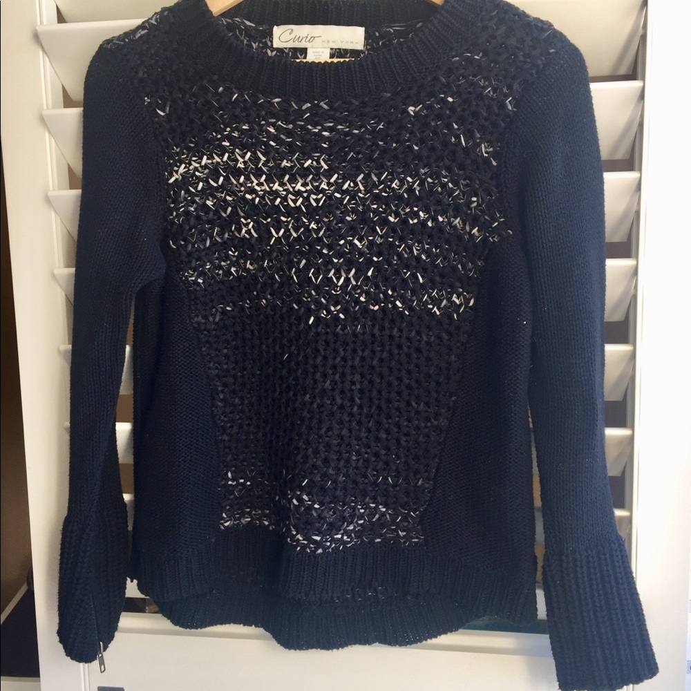 Chic black+silver sweater